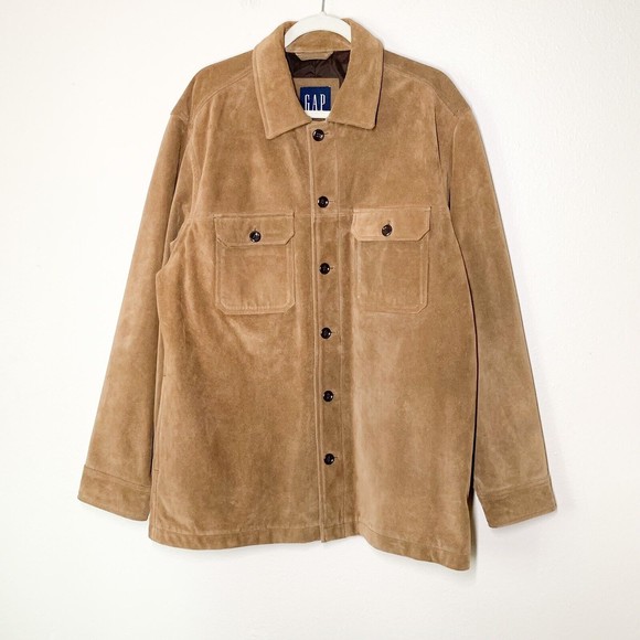 GAP Other - Gap Vintage Suede Trucker Jacket Men's Large Tan Y2K 2002 Excellent Condition